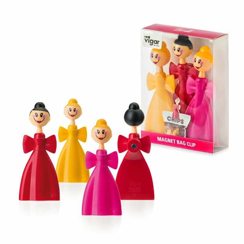 Vigar Dolls Magnetic Bag Clip - 3pk
