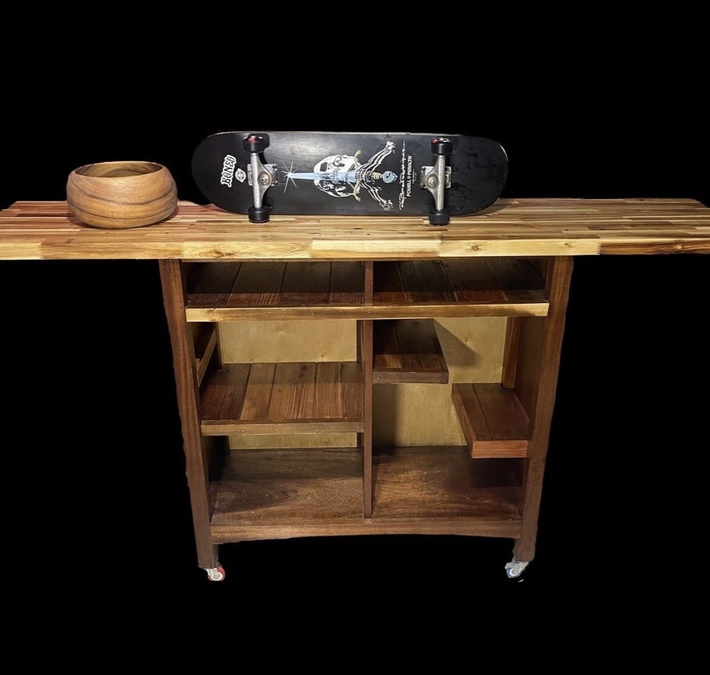 Universal Workbench Skateboarding Assembly Hobby Table Rolling Cart Handmade