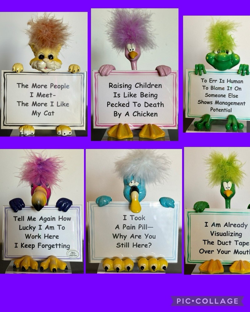 J&D Designs Feathered Attitude Sign Holder