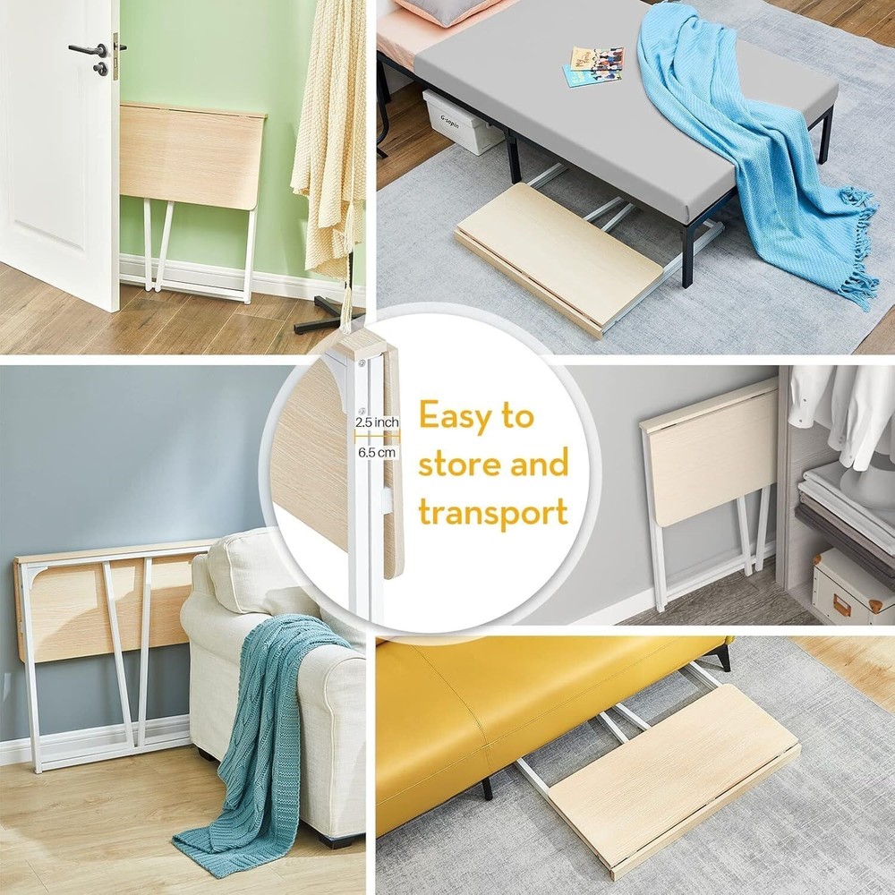 Small Foldable Desk 31.5" Computer Table Writing Workstation for Home Office