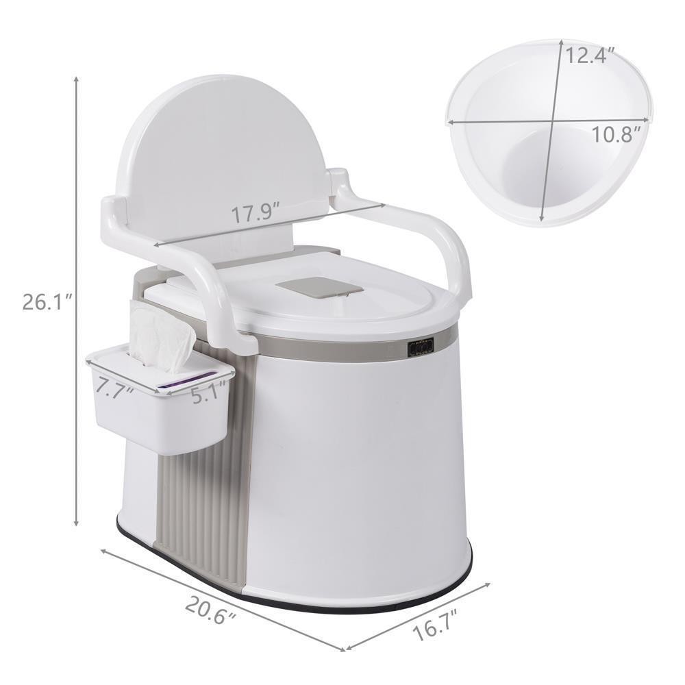 New 5-Gallon Toilet Portable PP Travel Toilet for Camping Toilet With Tissue Box