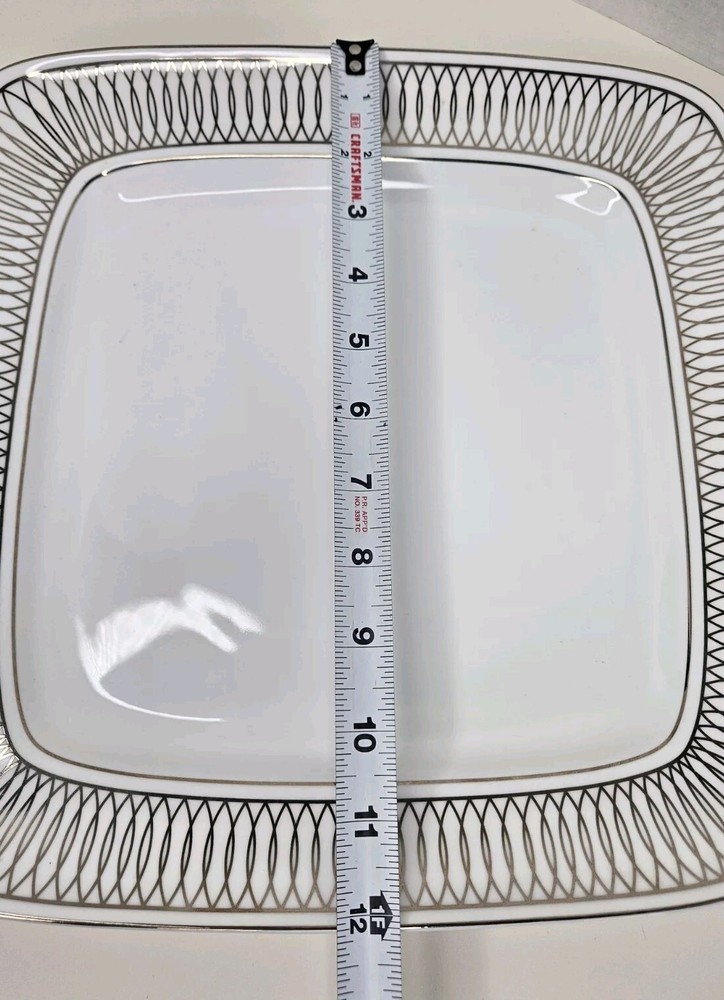 Lenox Paradigm Platinum Square Platter / Plate 12"