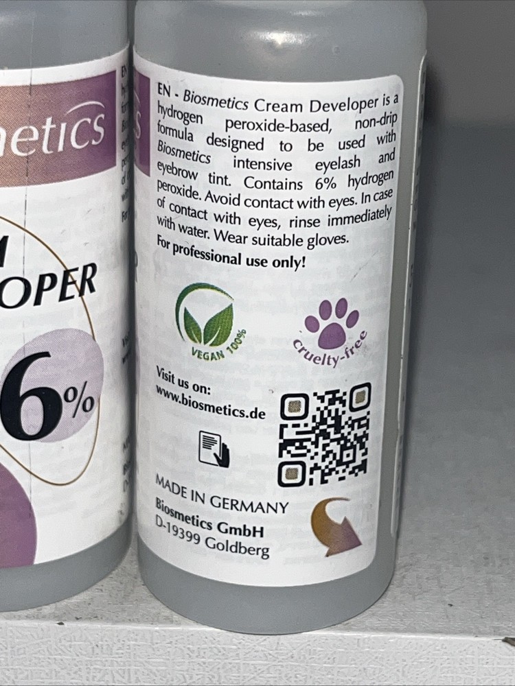 4 New 6% Cream Developer For Eyelash & Eyebrow Tint, 1.69oz Each