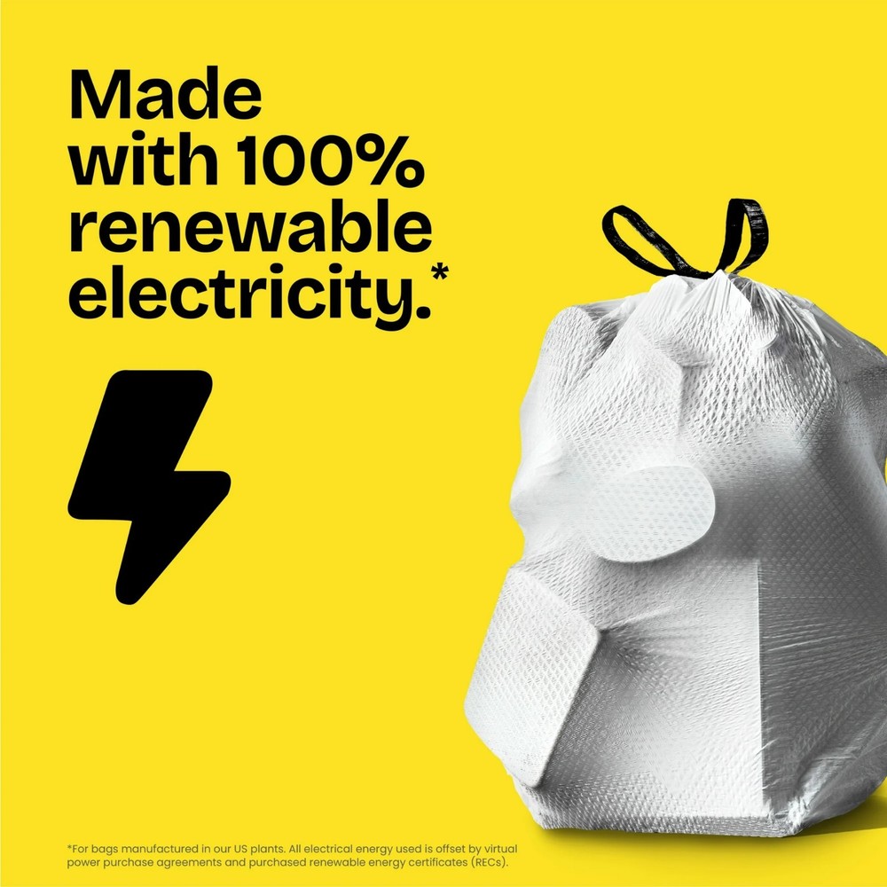 Glad ForceFlex Tall Kitchen Drawstring Trash Bags, 13 Gallon, Gain Original with