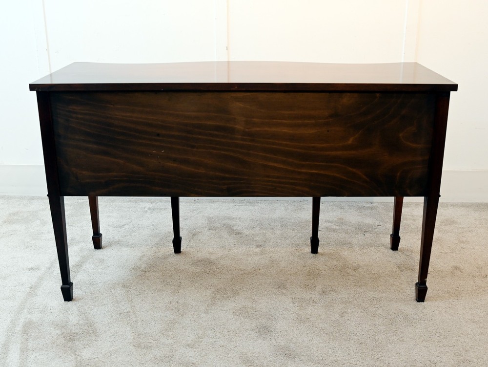 Sheraton Sideboard Mahogany Serpentine Server Buffet 1910