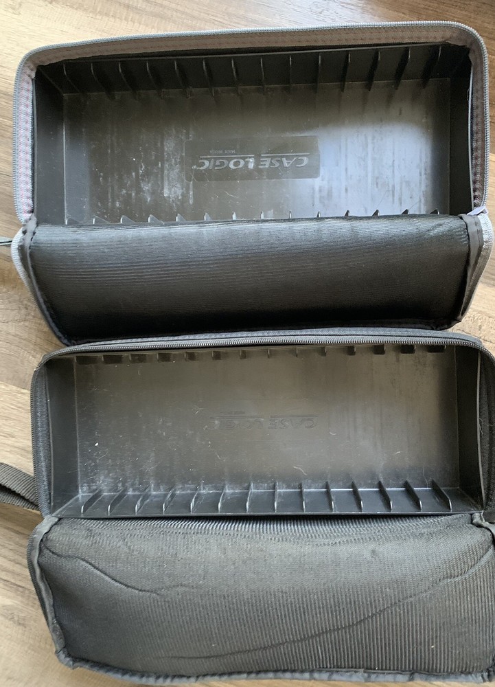 2- Case Logic 15-Cassette Cases (one Red, One Black)