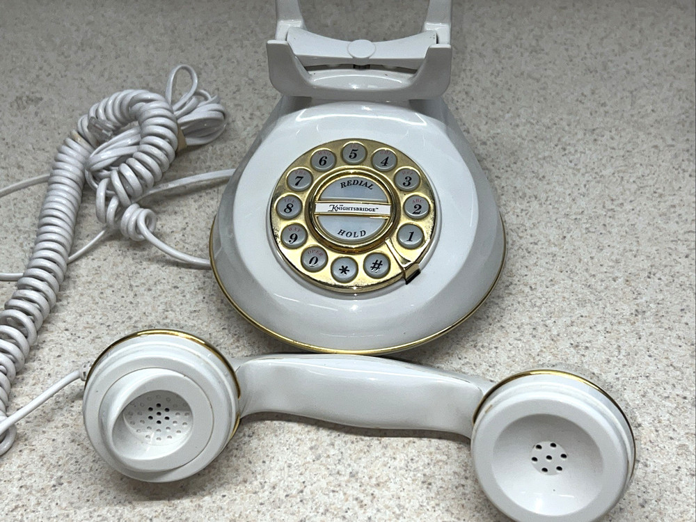 Cradle Style Telephone Microtel Knightsbridge Landline Push Button UNTESTED