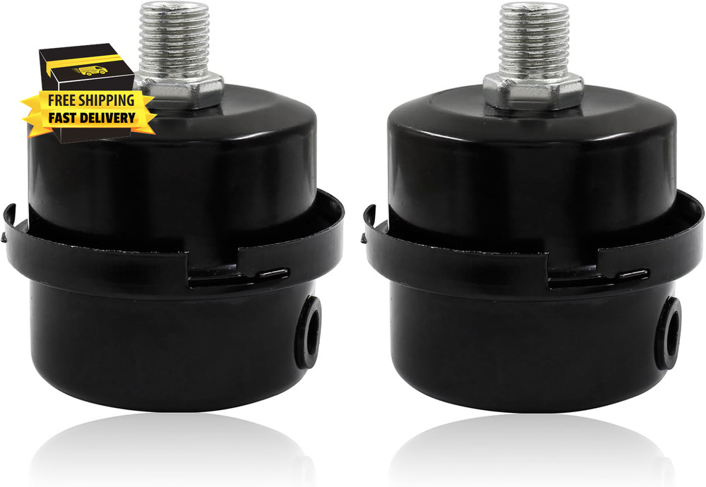 2 Pcs 1/4" Thread Air Compressor Silencer Filter Metal Intake Muffler for Silenc