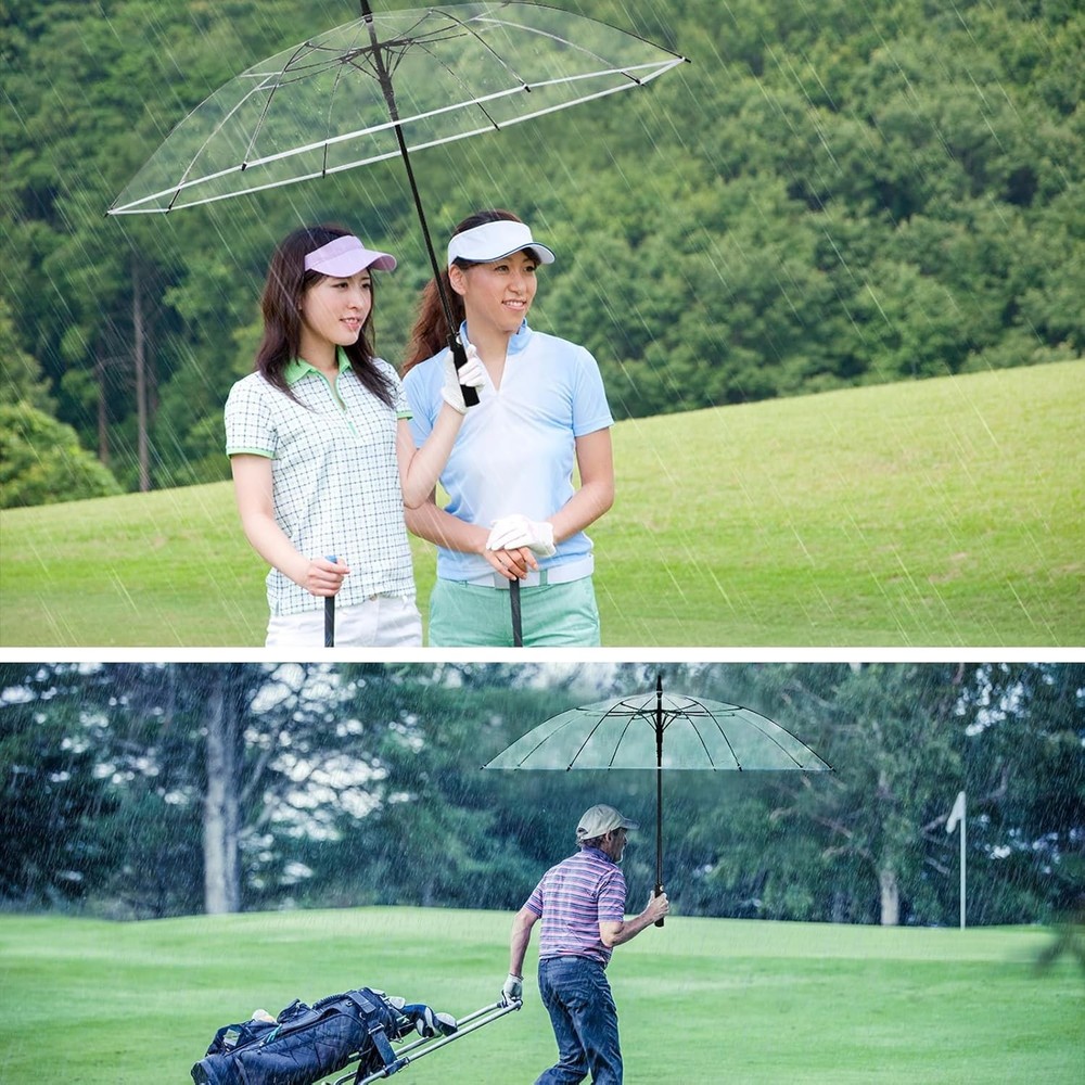 Jexine Extra Large Clear Golf Umbrella 60 Inch Oversized Automatic Open...