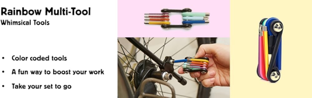9-in-1 Rainbow Multi-Tool – pact & Durable 9-Bit Driver Set