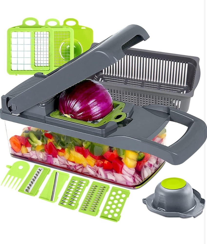 12-in-1 Vegetable Chopper, 7 Blade Veggie Chopper, Practical Food Chopper
