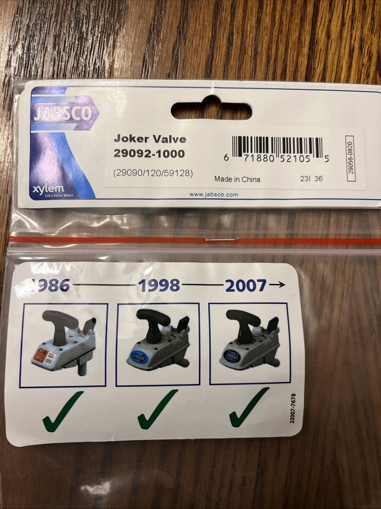 Genuine Jabsco Joker Valve 29092-1000