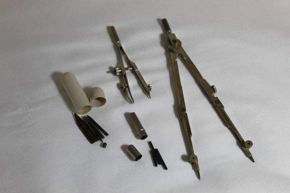 Doric Co Drafting Drawing Protractor Set 9526 Vintage Germany