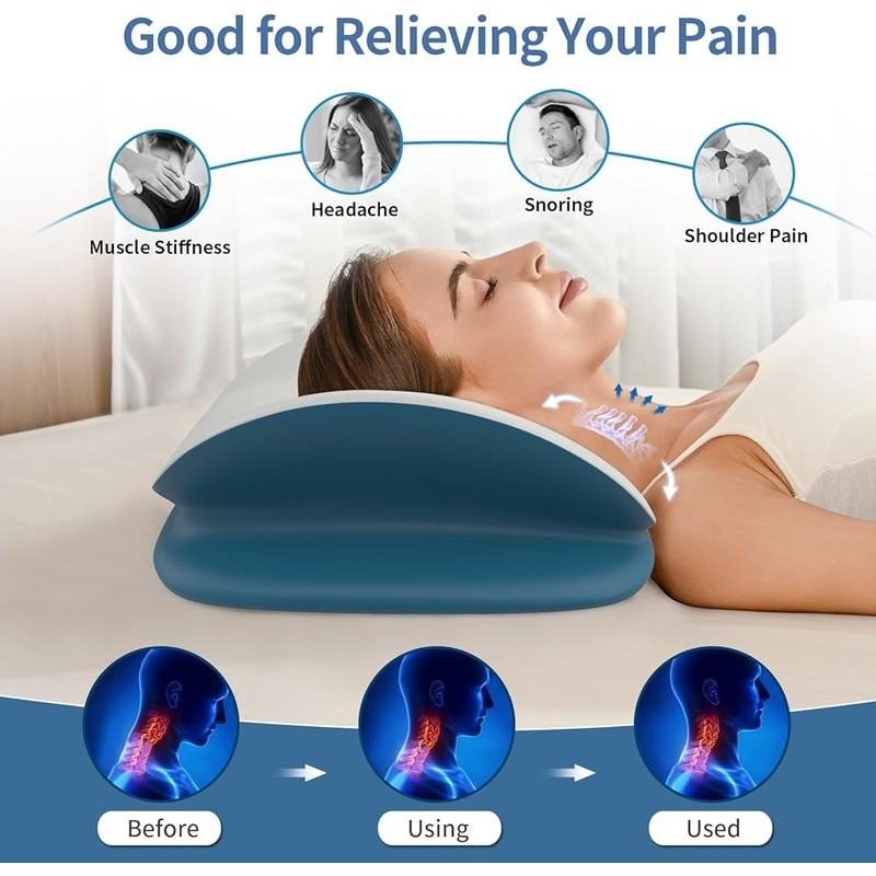 Ergonomic Memory Foam Cervical Pillow Neck Pain Relief Comfortable Sleep Support