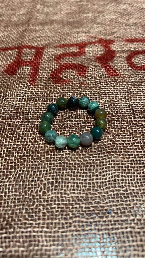Indian Agate Beaded Ring