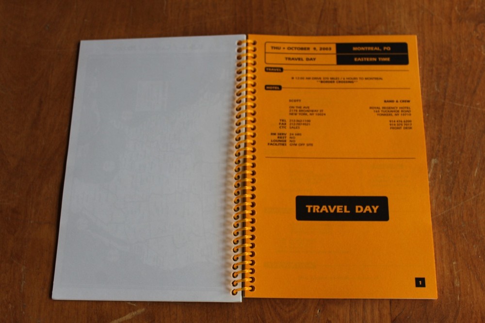 Anthrax - TOUR ITINERARY / October 2003 North America