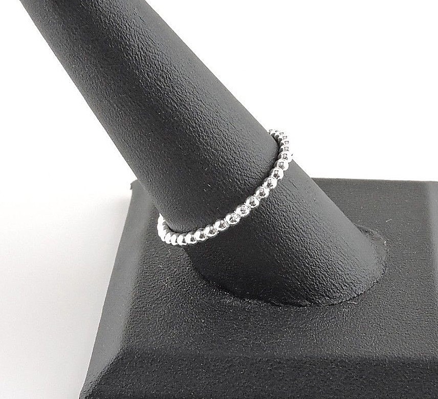 Sterling Silver Textured Stackable Ring - Free Gift Packaging