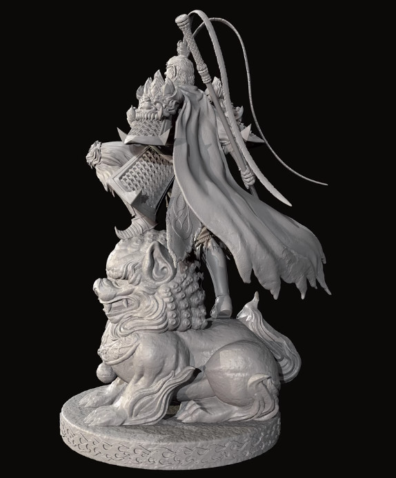 85mm Total Height Resin Monkey King Unpainted Unassembled TD-7062