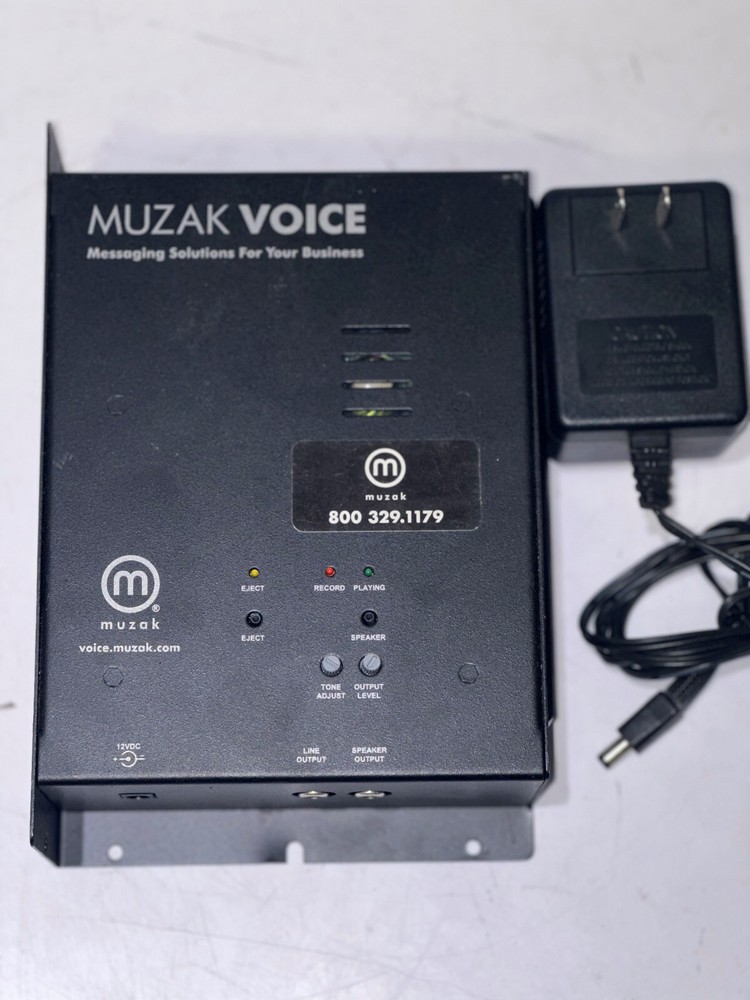 MUZAK VOICE DVCD-3000 MESSAGING SOLUTIONS FOR BUSINESS WITH POWER SUPPLY