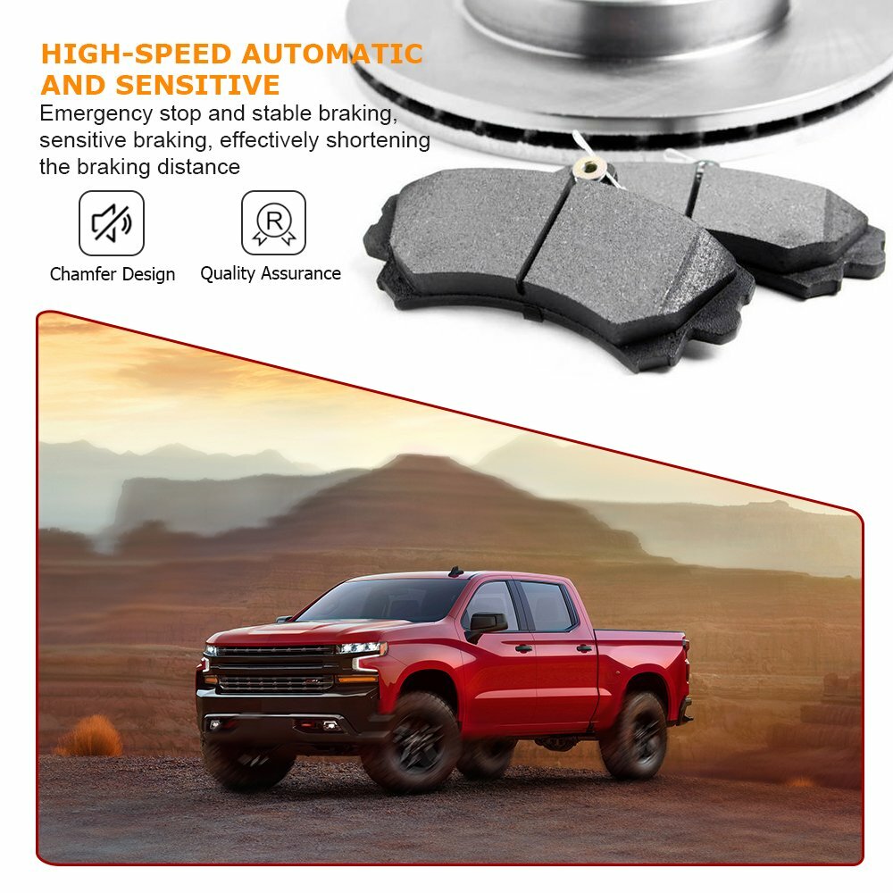 Front Ceramic Disc Brake Pads for 2004 - 2010 Toyota Sienna