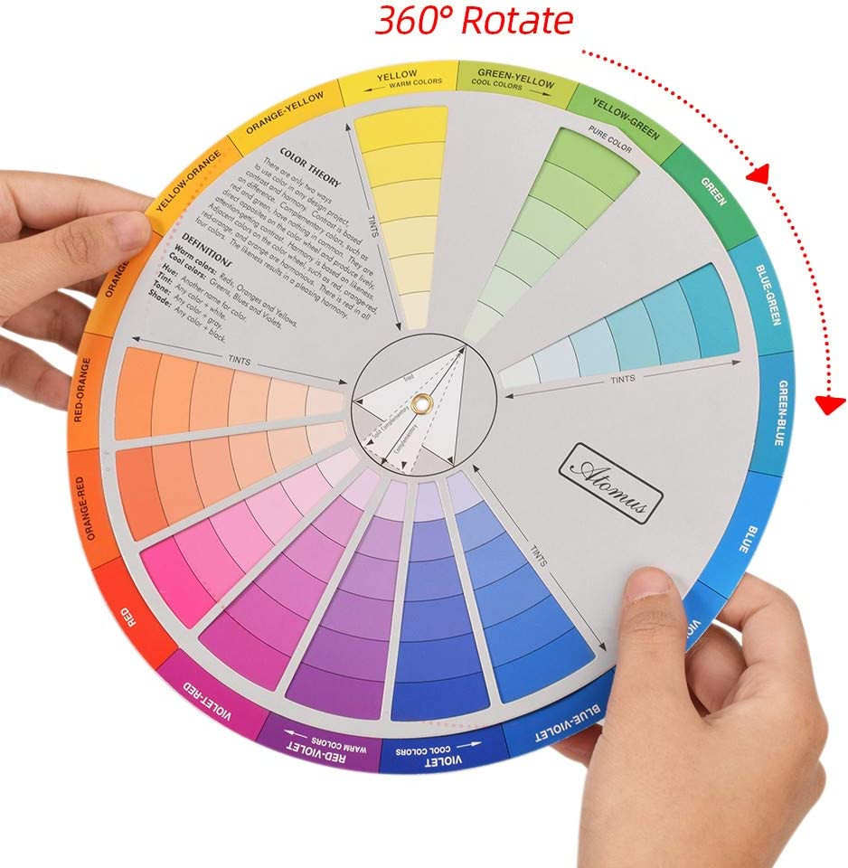 Creative Color Wheel, Paint Mixing Learning Guide Art Class Teaching Tool for Ma