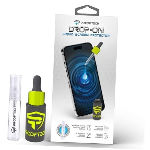 DROP ON Liquid Glass Screen Protector for up to 10 Devices - Wipe On Scratch