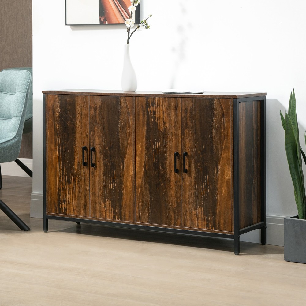 Industrial Sideboard Buffet Cabinet with Doors, Kitchen Cabinet