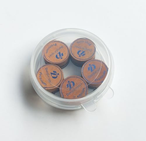 5PCS Packed Premium Laminated Billiard Cue Tips, Laminated Pool Cue M Hardness