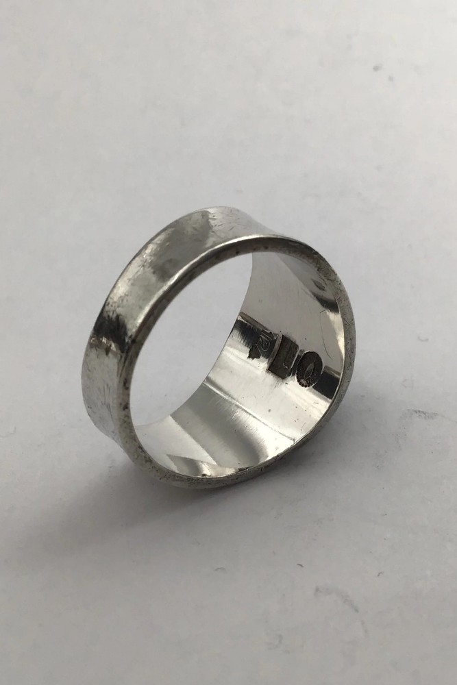 Georg Jensen Sterling Silver Ring No. 124 Hematite