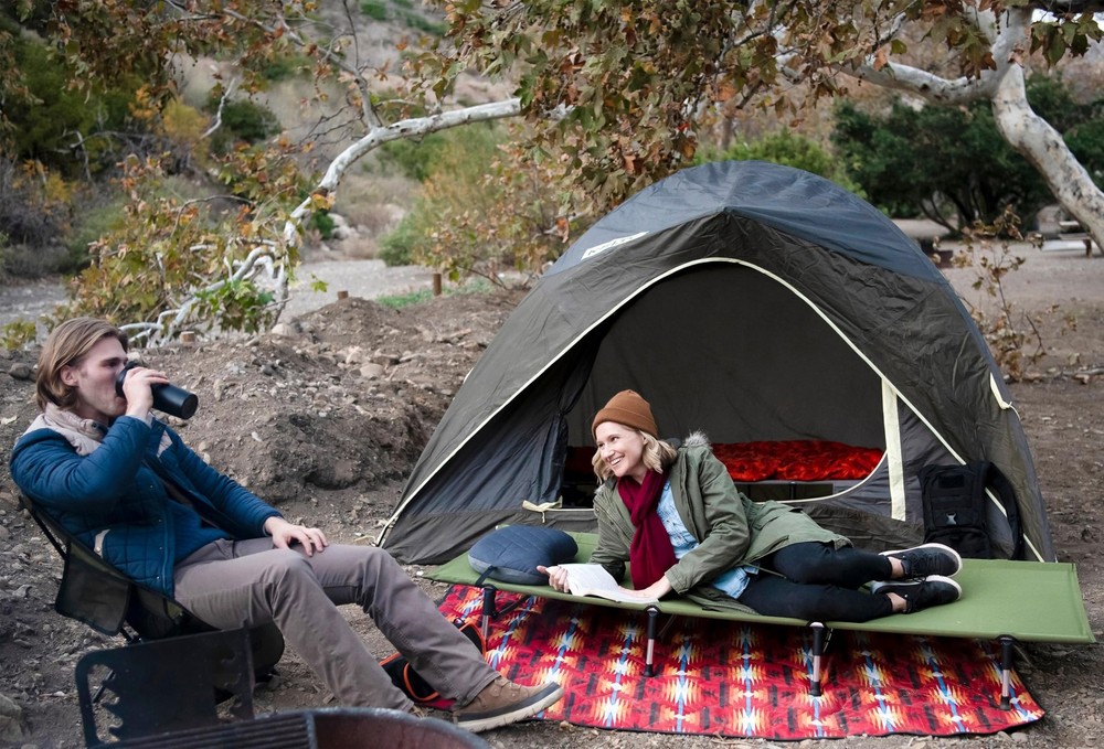 Portable Folding Camping Cot Bed: Lightweight, Compact, 330Lbs Support, Green