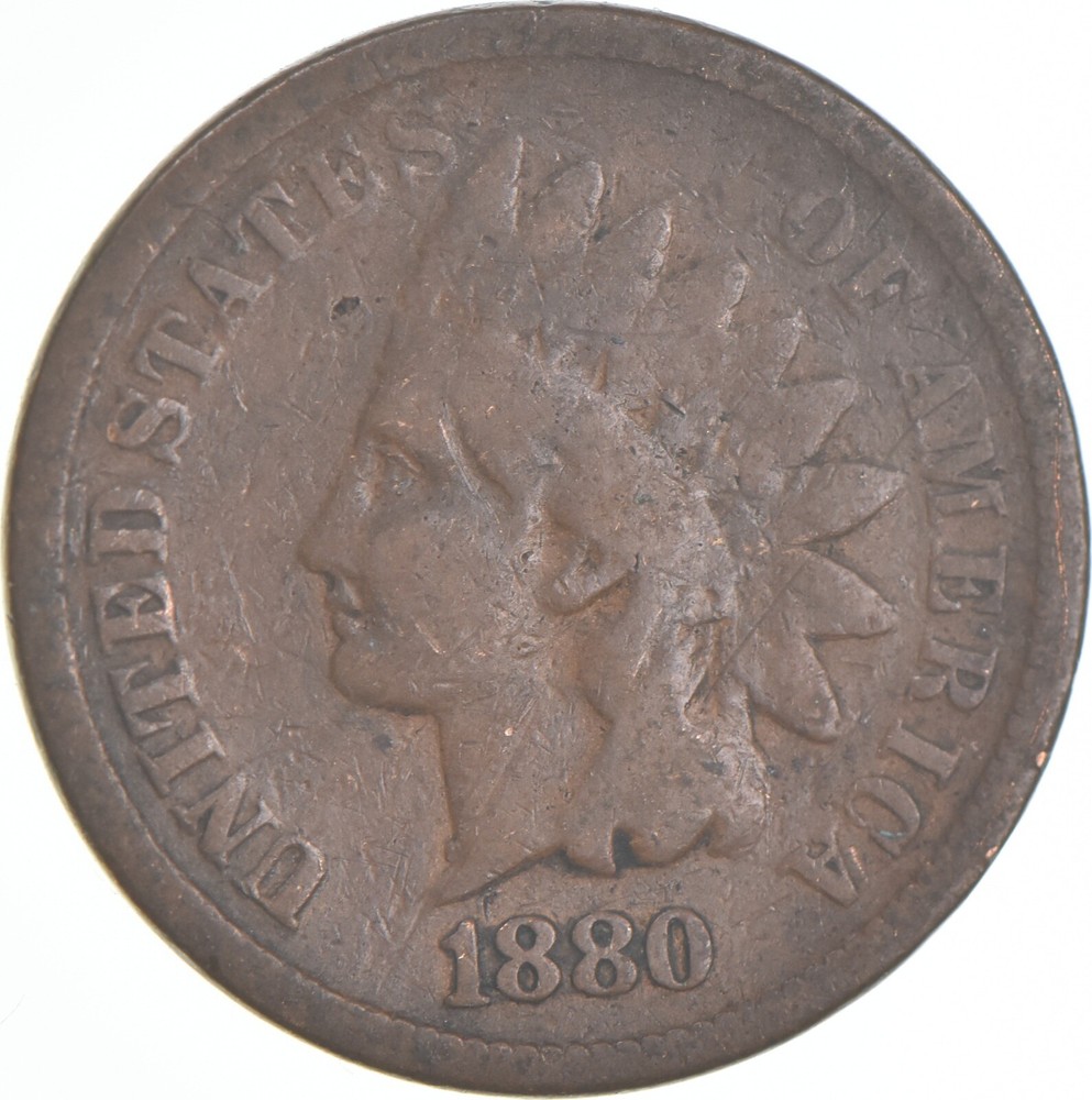 1880 Indian Head Cent AC