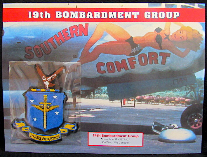 19th BOMBARDMENT GROUP Willabee & Ward WWII AIR WAR PATCH ~ On Wings We Conquer