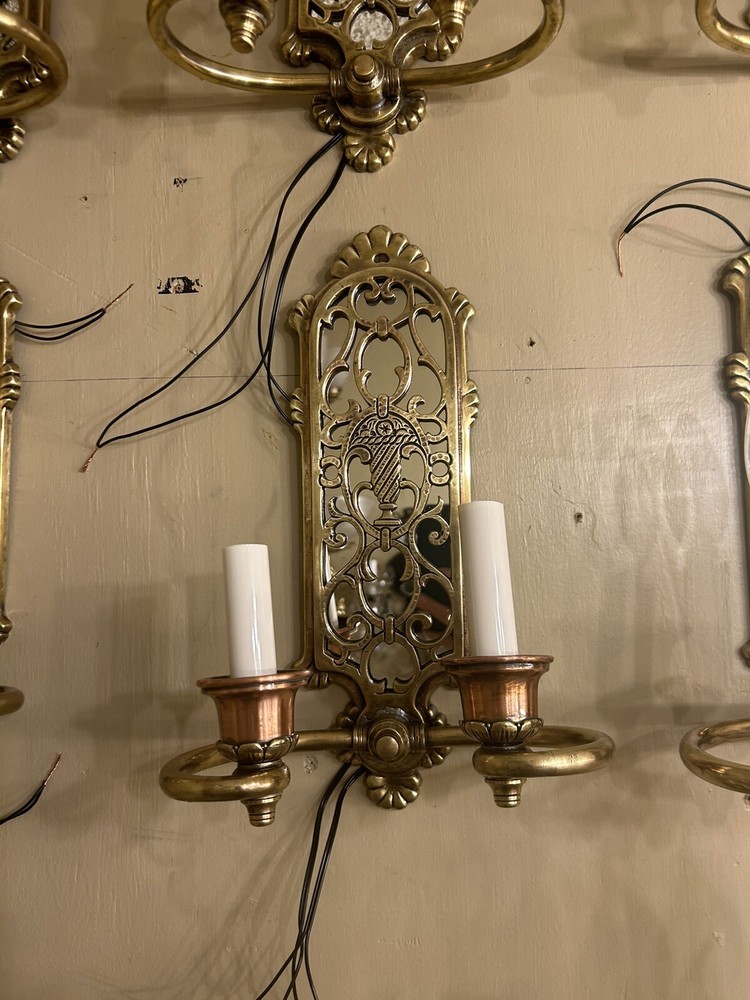 Set Of 8 Antique Sconces