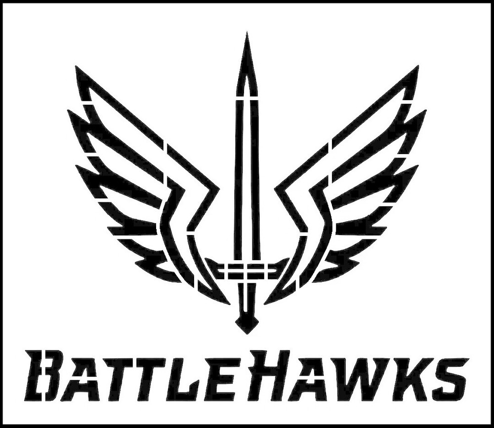 8"x9" Plastic Stencil - BattleHawks (SN504)*****