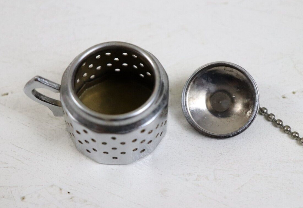 Vintage Teapot Shaped Loose Leaf Tea Infuser Missing Spout