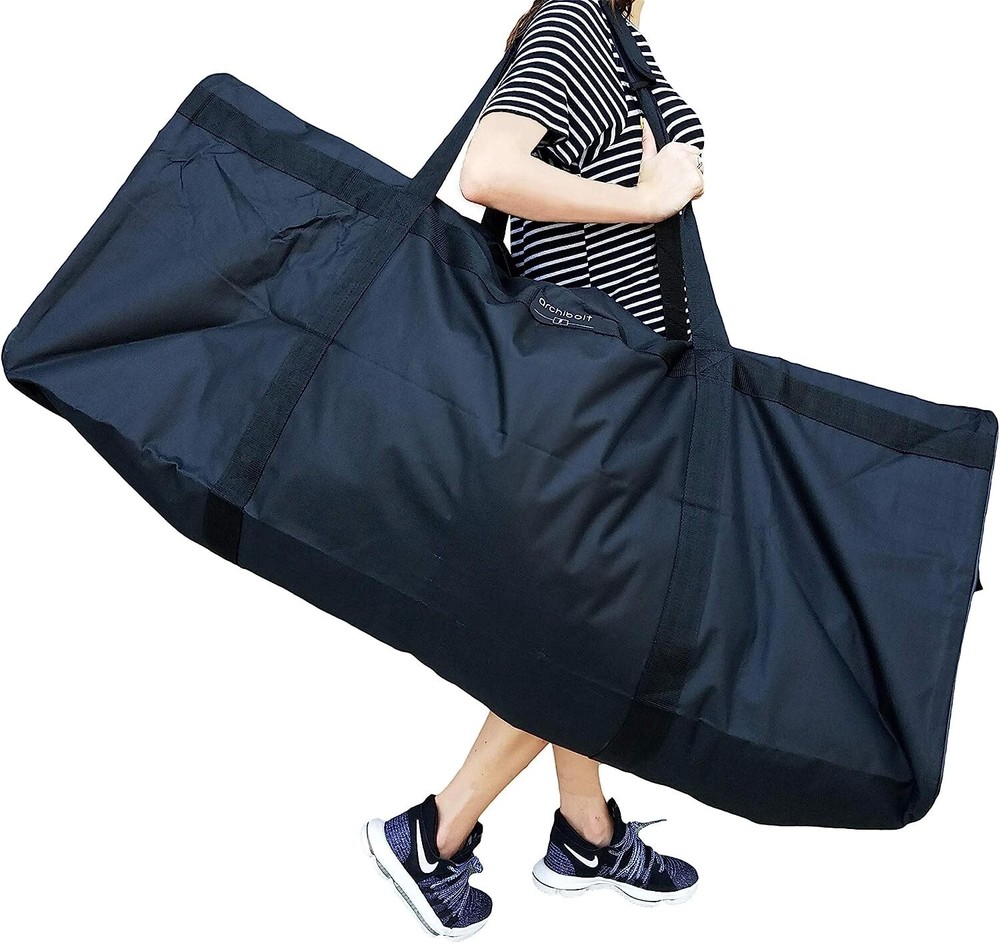50" Duffle Bag - Heavy Duty Polyester - Lockable Zippers - Compact Storage