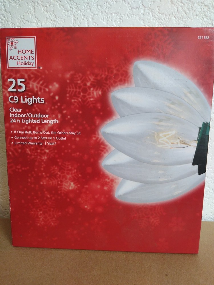 25 C9 Lights 24 Ft. Lighted Length Clear