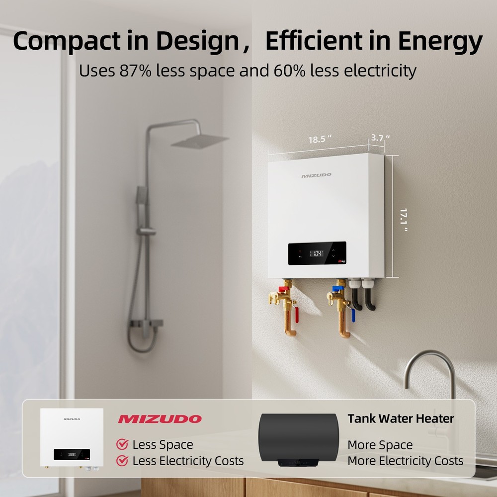 36KW Tankless Water Heater Electric 240V Whole House On Demand Instant Hot Water