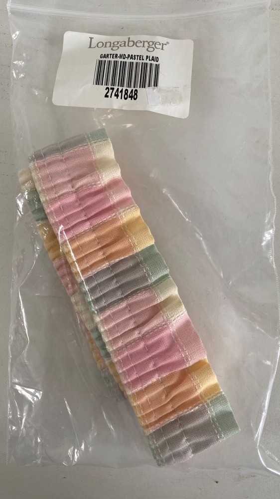 Longaberger Garter Pastel Plaid Medium