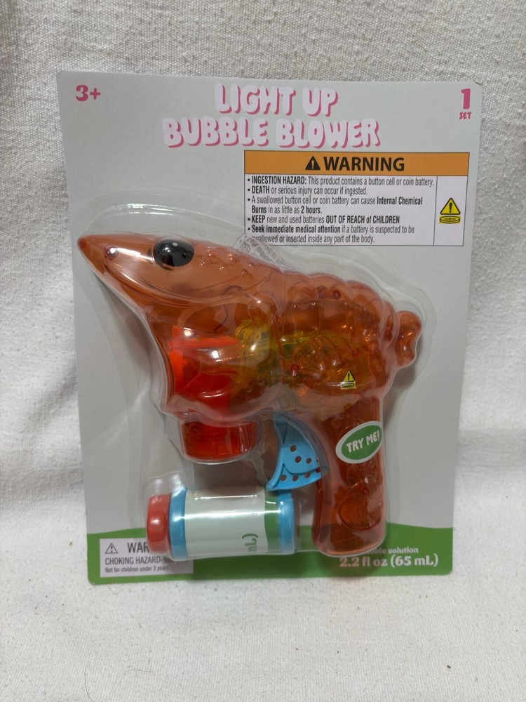 LIGHT UP BUBBLE BLOWER-LOBSTER ORANGE NEW