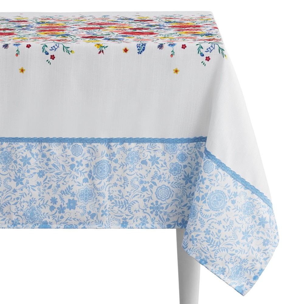 Flowering Frontier Fabric Tablecloth Multicolor 70" Round