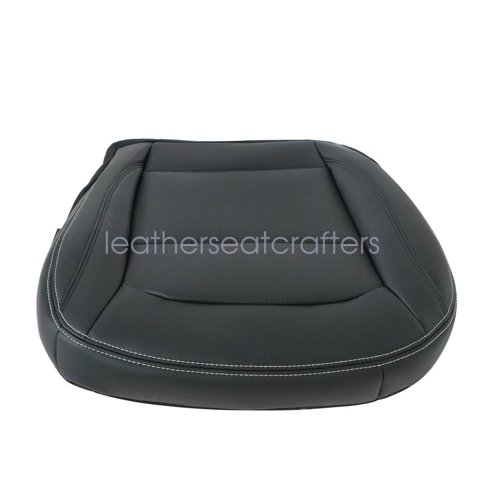 Driver Bottom Leather Seat Cover Blk PERF For 2016 2017 2018 2019 Ford Explorer