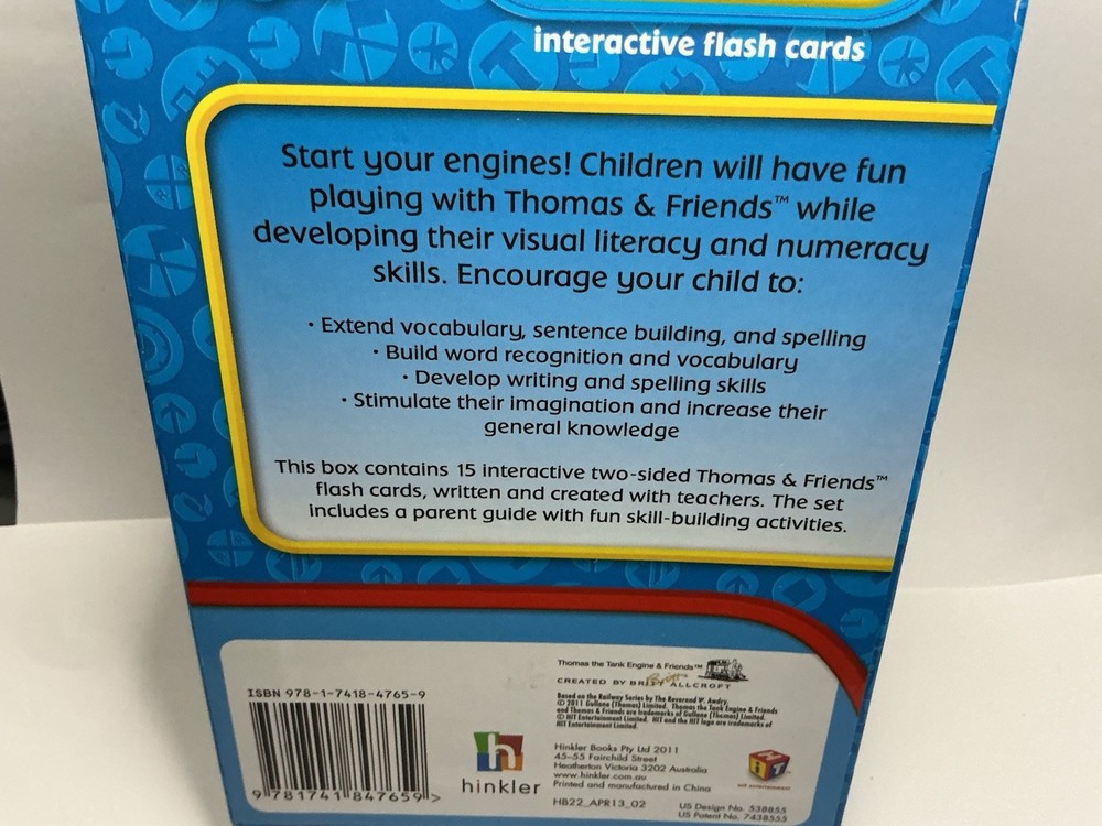 Thomas & Friends Words Slide & Learn Interactive Cards-two sided Flash Cards