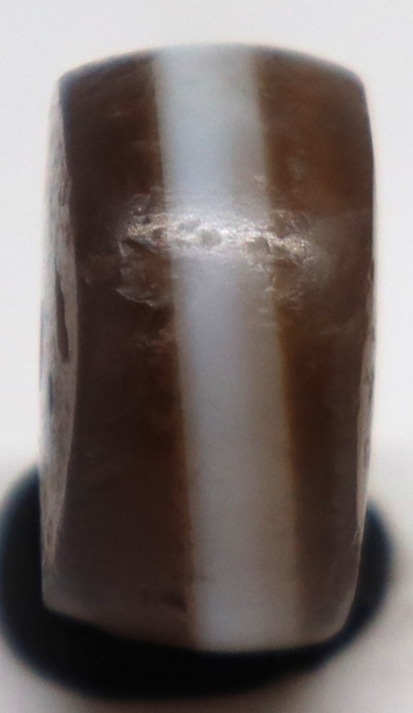 Authentic Ancient Very Rare Tibetan Black & White Chung Dzi Bead