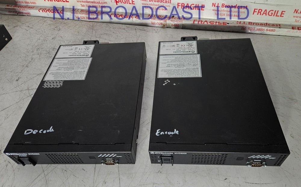 1x NTT IP mvd5000 decoder and 1x IP mve5000 encoder h.264 mpeg4