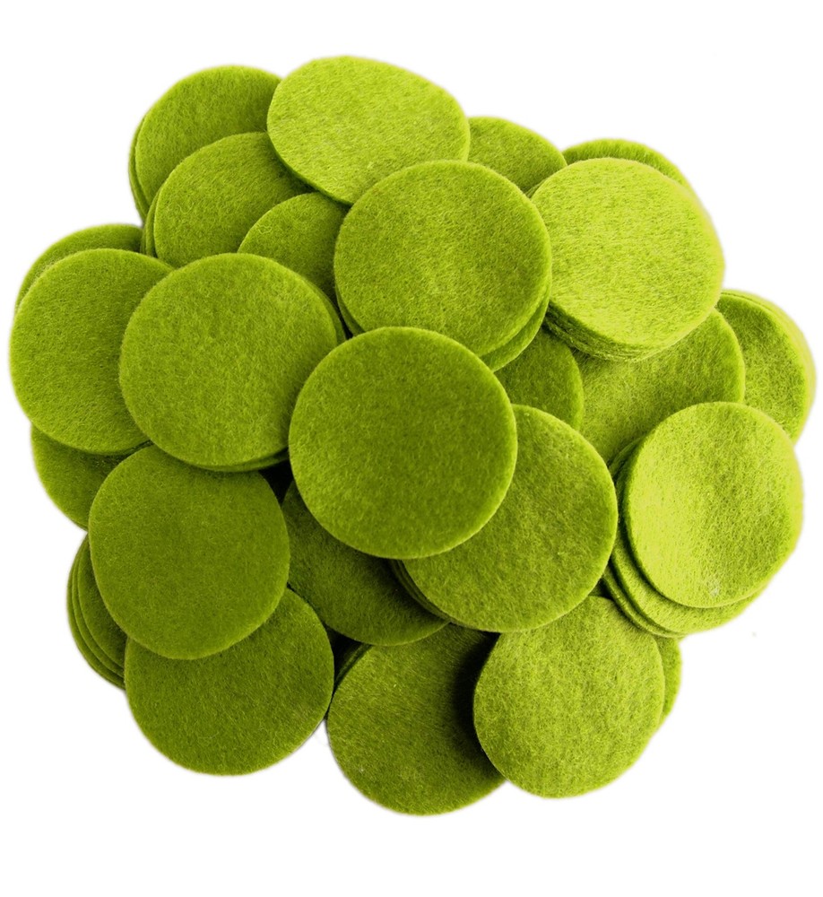 Pear Green Craft Felt Circles (3/4 Inch - 150pc)