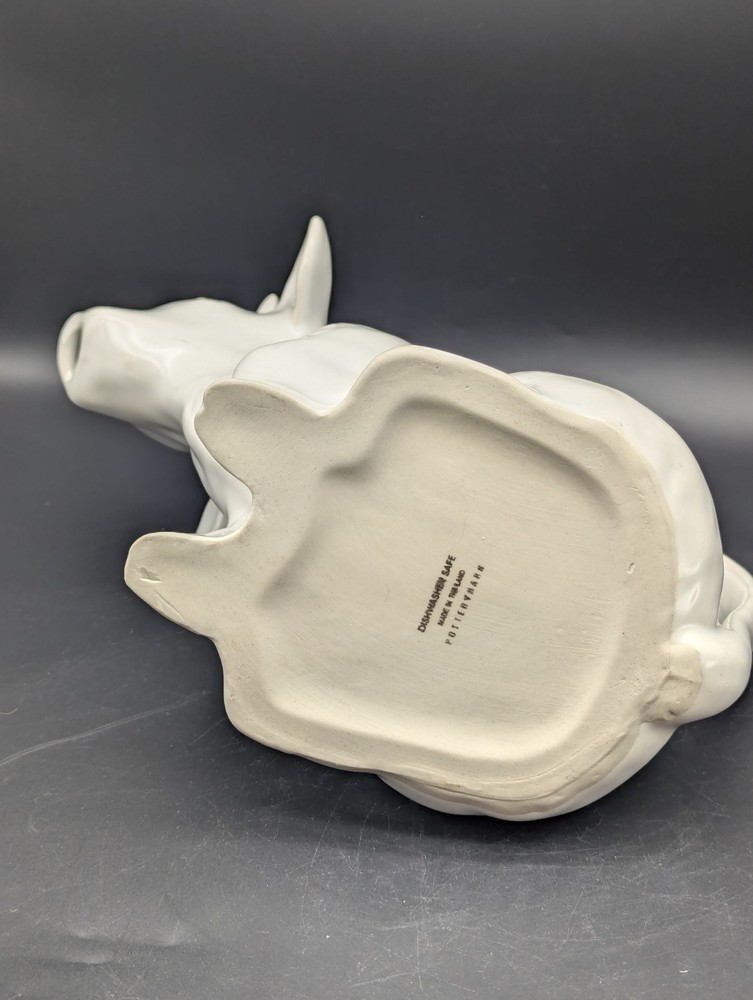 White Ceramic Bull Pitcher Pottery Barn