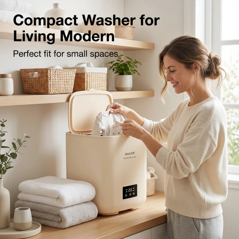 Compact Fully Automatic Smart Washing Machine