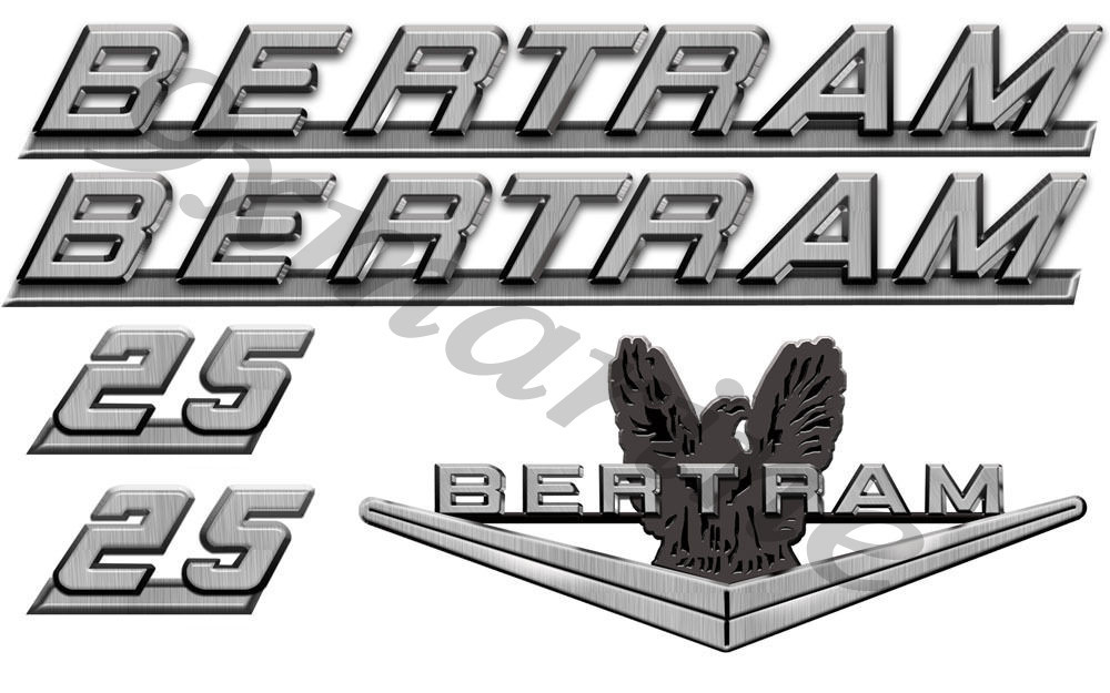Bertram 16" Boat Restoration Sticker Set