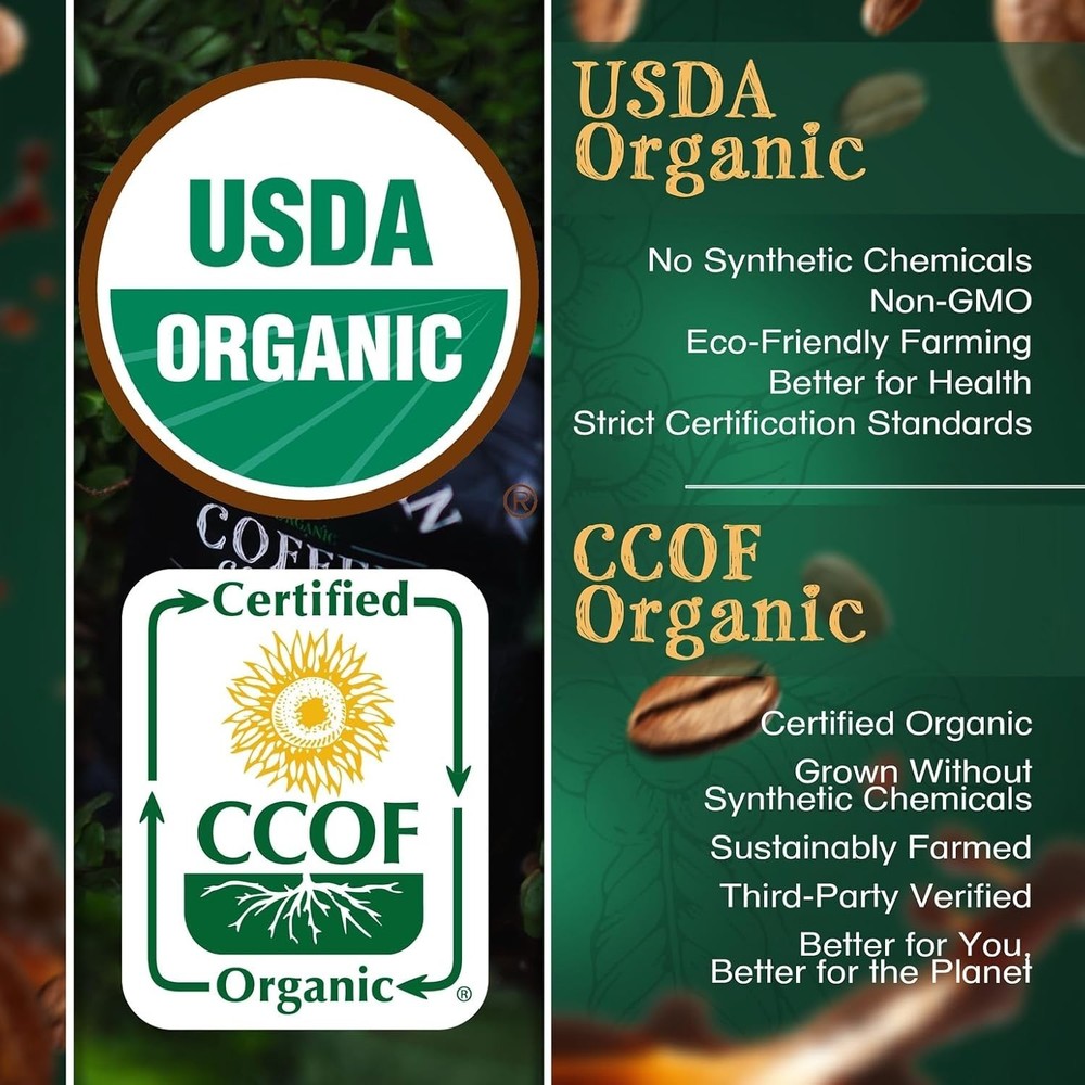 Sustainable Organic Vanilla Cinnamon Coffee - 16oz Medium Roast from Small Batch